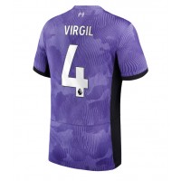 Liverpool Virgil van Dijk #4 Tretí futbalový dres 2023-24 Krátky Rukáv